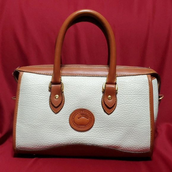 Dooney & Bourke Handbags - Dooney and bourke vintage white tan leather handbag dr bag style.